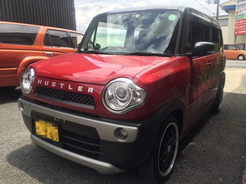 ハスラーのフロントバンパーガーニッシュをラッピングしましたっ