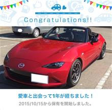 愛車と出会って1年! 愛車と出会って1年!