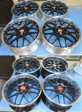 BBS-RS-GT18&20インチのパウダーマットブラック3分引き/8分引きx2台 BBS-RS-GT18&20インチのパウダーマットブラック3分引き/8分引きx2台