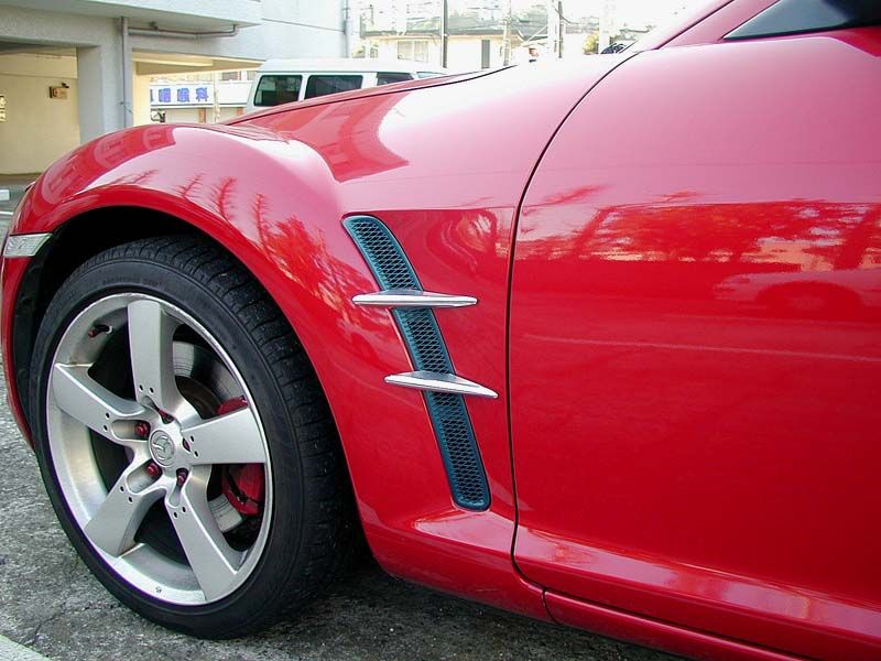 RX-8 エア アウトレット ガーニッシュ ストレーキ アルミ製