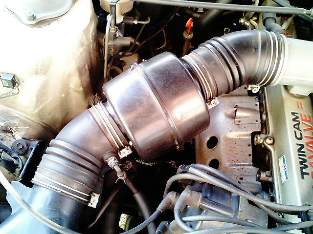 1JZ-GTE純正エアクリボックス&純正フィルター 交換（トヨタ