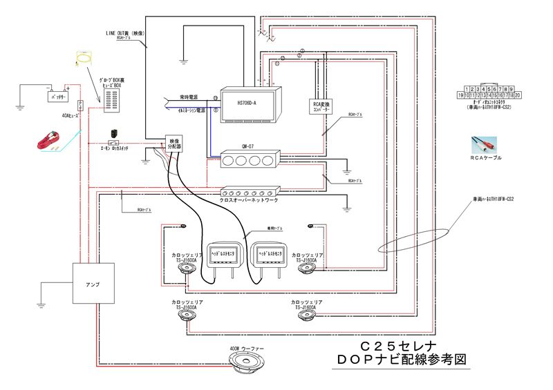オーディオ配線 mq 07 追加モニタ ウーファー 日産 セレナ By Numa119 みんカラ