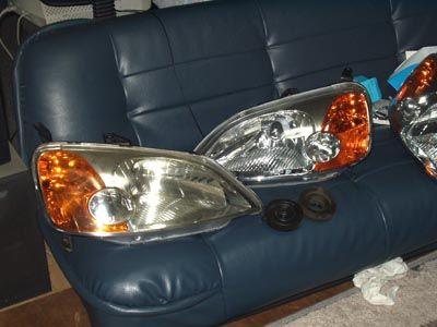 DEPO製USヘッドライト装着＆バンパー加工（ホンダ シビック