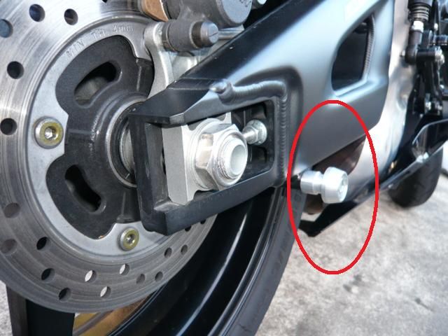 CBR600RRスイングアームスタンドフック、ヘルメットロック