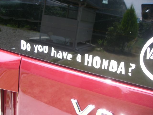 ヤフオクにてゲット Do You Have A Honda ステッカー のパーツレビュー バモス San Chan みんカラ