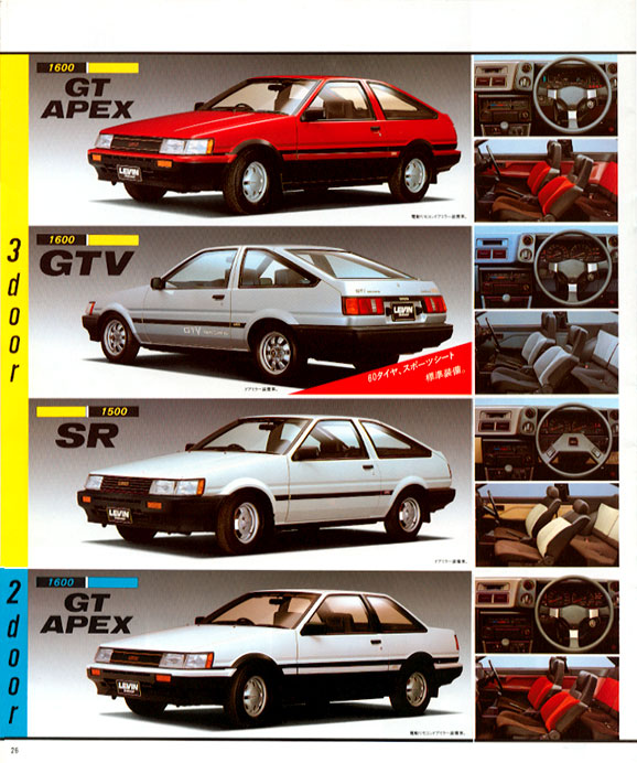 あおいはちろくのフォトギャラリー「AE86 LEVIN 前期 カタログ②