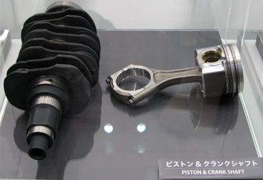 スバル 水平対向ディーゼル EE20 クランクシャフトとピストン