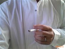 こんな格好で一服 