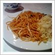 スパゲティー焼きソバ。
