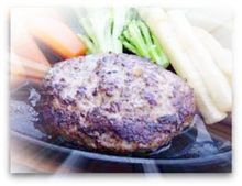 私は焼いてあるハンバーグが好きです。