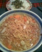 昼メシクッキングは辛～い麺！！！ 