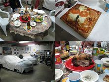 ガレージで晩餐
