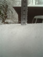 雪が…