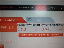 １１月度のワークアウトデーターは