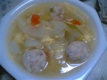 またまた「味覇」使って「肉団子スープ」作りました