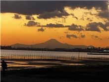 三番瀬からの夕日