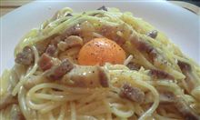 【パスタ】手作りパンチェッタでカルボナーラ