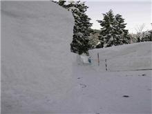 見て！この大雪。ちょっとゆるんだけどね。