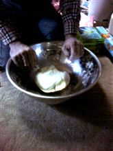 蕎麦打ち中