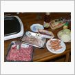 家で一人　焼肉パーティー