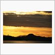夕日が