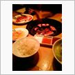 夕食に