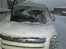 道路路面てっかてか　雪だるま　_|￣|○ｶﾞｯｸｼ･･