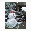 練馬で雪ダルマ