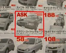 中古車チラシの昭和車。