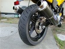 VTR250のタイヤ交換