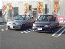 マーチのタイヤ交換と…平日密会！