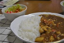 挽肉とキノコのカレーライス♪