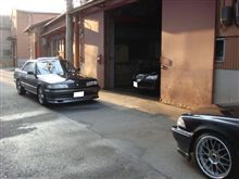 洗車と作業