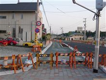 昭和基地前の道路工事