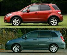 ＳＸ４とエリオのサイドビュー比較。