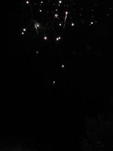 昨日の夜、家の前で花火がありました。