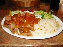 今日のお昼は「ドナケバップご飯付き。