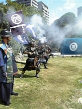 徳島城にて