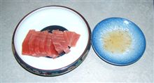 マグロの赤身　レバ刺風