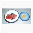 マグロの赤身　レバ刺風