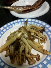 キノコのなんたら炒めwithさんま