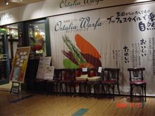 今日は外で食事になりました。自然食品のバイキング！