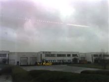 台風みたいな天気で喫煙（！）