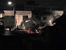 夜中の道路工事その２
