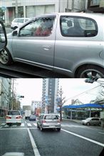 ヤリス、初めて見ました。 