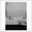 雪道を走りました。