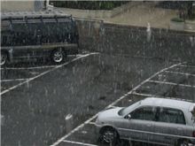 雪に変わりました