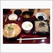 地鶏の親子丼と蕎麦セット