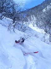 裏山で初滑り♪