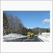 残雪の中を東へ